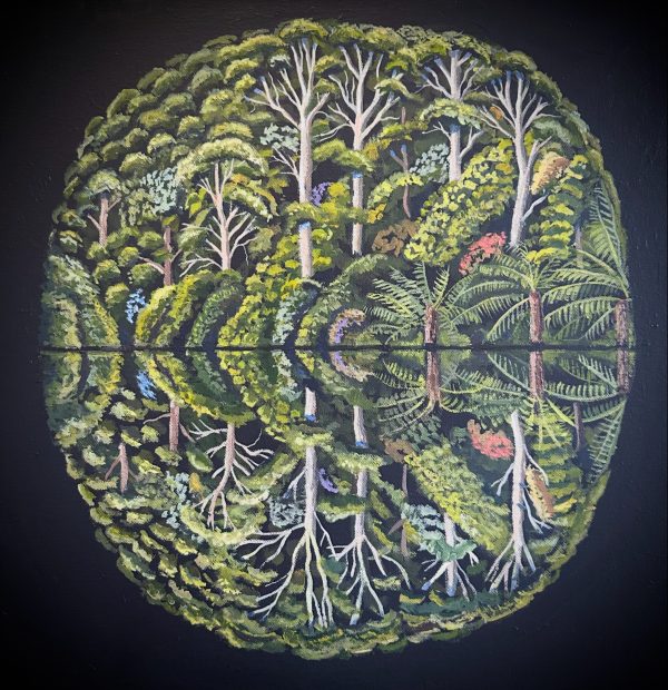 A long way down the river 460x460mm acrylic on canvas. Contact me to purchase.