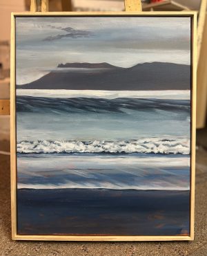 Spring Beach autumn sunset. 400x500mm - sold