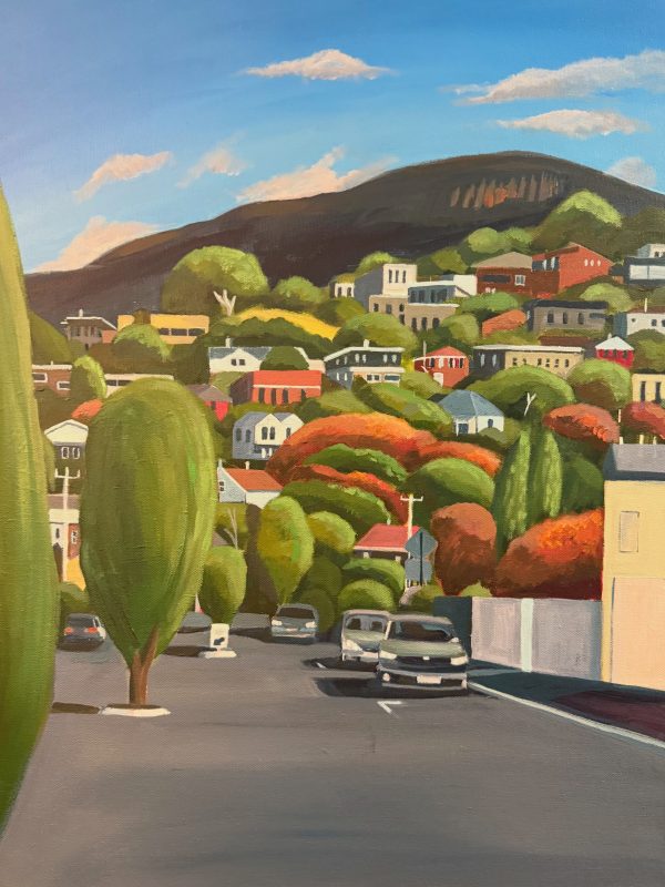 The mountain from the west 450x600mm acrylic on canvas - contact me to purchase
