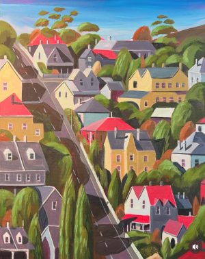 Glebe shadows 400x500mm acrylic on canvas - sold
