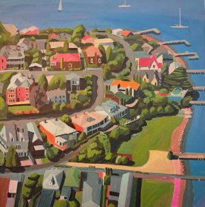 Marine Terrace 460x460mm acrylic on canvas