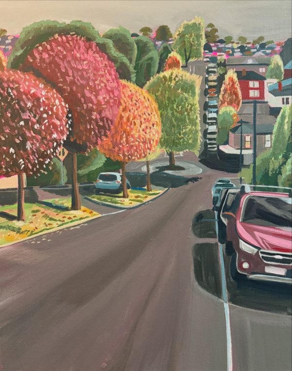 Down to the train park 400x500mm acrylic on canvas