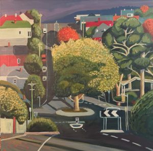 Hill Street Shadows no 2 460x460mm acrylic on canvas