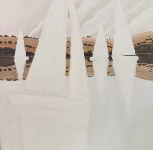 Echo 460x460mm acrylic on canvas - contact me to purchase