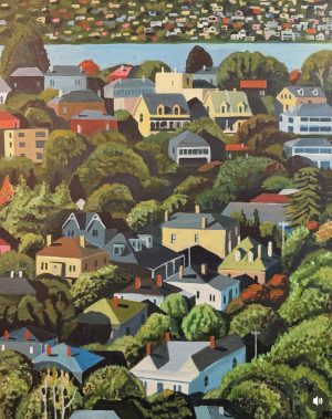 Late afternoon shadows 400x500mm acrylic on framed canvas - contact me to purchase