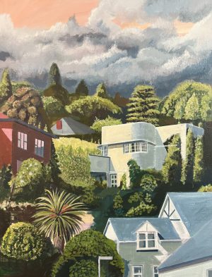 Above Quail Street 460x610mm acrylic on canvas