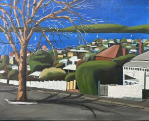 Forest Road view 400x500mm acrylic on canvas