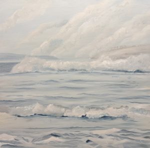 Clifton Beach light 600x600mm acrylic on canvas