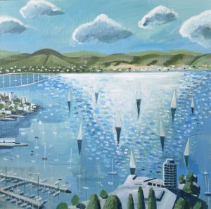 Early finish 460x460mm acrylic on canvas