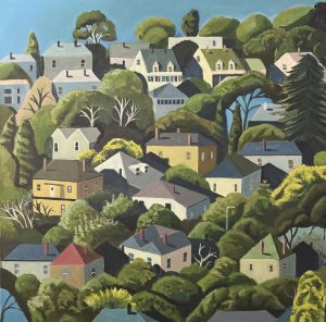 In amongst the shadows 500x500mm acrylic on canvas