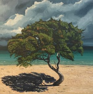The beach tree no 2 450x450mm acrylic on canvas