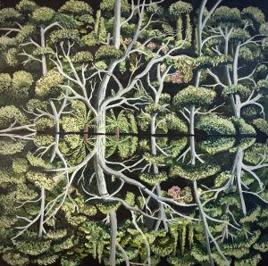 The magical river 450x450mm acrylic on canvas.