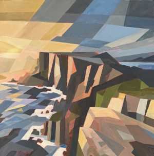 The edge of the world 460x460mm acrylic on canvas. Cape Pillar. Tasmania