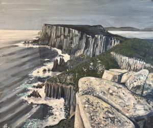 The edge of the island 510x600mm acrylic on canvas