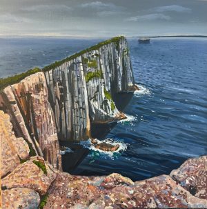 On the edge 460x460mm acrylic on canvas