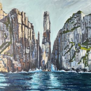 The Candlestick 460x460mm acrylic on canvas. Cape Hauy, Tasmania
