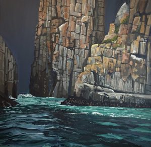 Looking out to sea 450x460mm acrylic on canvas