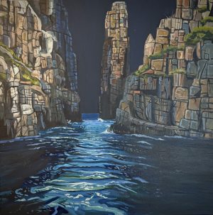 Between 450x460mm acrylic on canvas