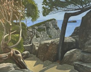 The sea beyond 600x760mm acrylic on canvas. Cape Hauy, Tasmania