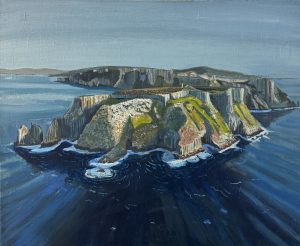 The island 510x600mm acrylic on canvas
